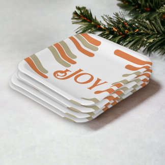 Assiettes En Carton Bloc moderne Joie Noël