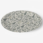 Assiettes En Carton Blocage des gourmandises d'automne Imprimer en ver (Angle)