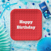 Assiettes En Carton Blocs de construction Anniversaire de enfant coule (Fête)