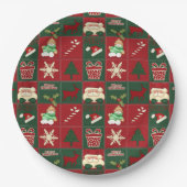 Assiettes En Carton Blocs de Noël - PLAQUES DE PAPIER (Devant)