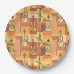Assiettes En Carton Blocs de violon coloré