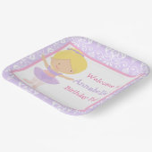 Assiettes En Carton Blonde Ballerina fête d'anniversaire (Angulaire)