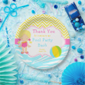 Assiettes En Carton Blonde Girl Pool Party Bash Party (Fête)