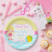 Assiettes En Carton Blonde Girl Pool Party Bash Party (Fête)