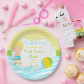 Assiettes En Carton Blonde Hair Boy Pool Party Bash Party (Fête)
