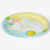 Assiettes En Carton Blonde Hair Boy Pool Party Bash Party (Angle)