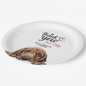 Assiettes En Carton Bloodhound Chien Mariage Cocktail (Angle)
