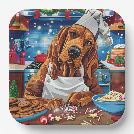 Assiettes En Carton Bloodhound Holiday Baking : Noël festif (Recto)