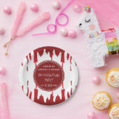 Assiettes En Carton Bloody Drives Halloween Red Scary (Fête)