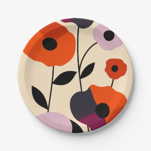 Assiettes En Carton Bloom minimal du pavot