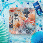 Assiettes en carton Blooming Charm (Fête)