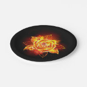 Assiettes En Carton Blooming Fire Rose (Angle)