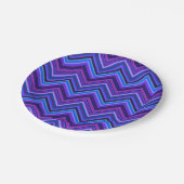 Assiettes En Carton Blue and purple zigzag (Angle)