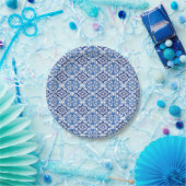 Assiettes En Carton Blue and White Italian tile Plate (Fête)