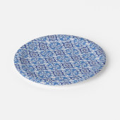 Assiettes En Carton Blue and White Italian tile Plate (Angle)