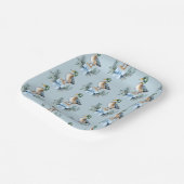 Assiettes En Carton Blue Baby Boy Mallard Duck Baby shower (Angulaire)