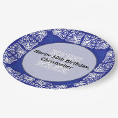 Assiettes En Carton Blue Bandana Design (Angle)