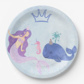 Assiettes En Carton Blue  Birthday Invitation (Devant)