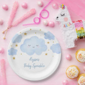 Assiettes En Carton Blue Boy Cloud Stars Baby Sprinkle (Fête)