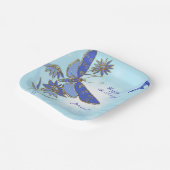 Assiettes En Carton Blue Butterfly (Angulaire)