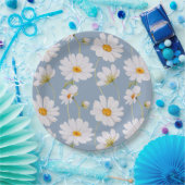 Assiettes En Carton Blue Daisy Paper Plates (Fête)