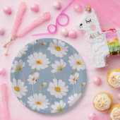 Assiettes En Carton Blue Daisy Paper Plates (Fête)