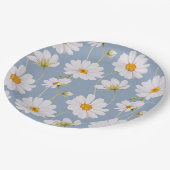 Assiettes En Carton Blue Daisy Paper Plates (Angle)