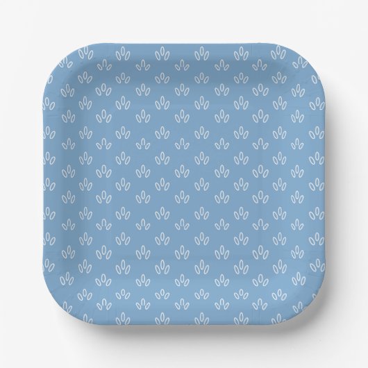 Assiettes En Carton Blue Dew Drop Plate (Recto)