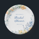 Assiettes En Carton Blue Floral et Citrus Fête des mariées Tea Party<br><div class="desc">Venez vous promener dans un magnifique jardin d'élégance avec nos élégantes Plaques Papier à Thé Bleu Floral et Citrus Fête des mariées, une célébration où le raffinement rencontre le charme rafraîchissant de la citronnelle. Ce design mêle harmonieusement les teintes apaisantes du bleu avec l'énergie vibrante des citrons jaunes pour créer...</div>