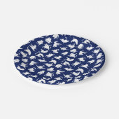 Assiettes En Carton Blue Funny Chat En Yoga Sports (Angle)