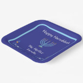 Assiettes En Carton Blue HANUKKAH Menorah Customize NAME (Angulaire)