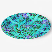 Assiettes En Carton Blue Heart Moon & Wonder Blue Roses (Angle)