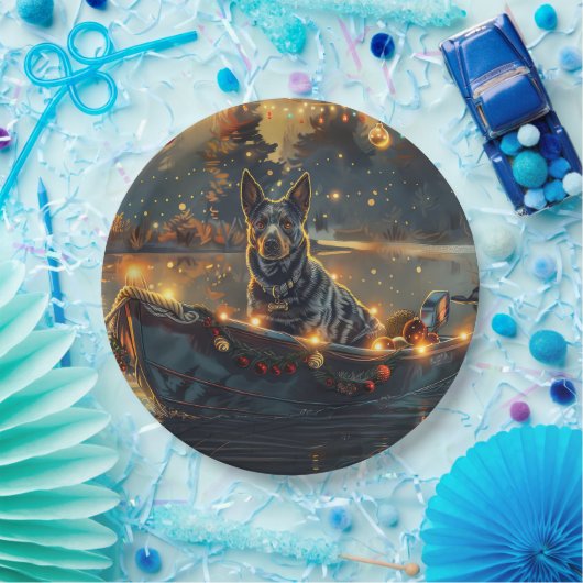 Assiettes En Carton Blue Heeler Noël Festive Voyage (Fête)
