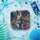 Assiettes En Carton Blue Heeler sur une pagaie : une aventure Pittores (Fête)