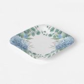Assiettes En Carton Blue Hydrangea Floral Bridal Shower (Angulaire)