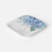 Assiettes En Carton blue Hydrangea flowers Baptism (Angulaire)