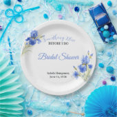 Assiettes En Carton Blue Iris Something Blue Before I Do Bridal Shower (Fête)