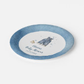 Assiettes En Carton Blue Jean Baby Shower (Angle)