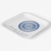Assiettes En Carton Blue Lace Mandala Wedding (Angulaire)
