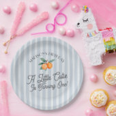 Assiettes En Carton Blue Little Cutie Pastel Citrus Anniversaire (Fête)
