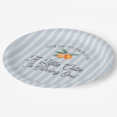 Assiettes En Carton Blue Little Cutie Pastel Citrus Anniversaire (Angle)