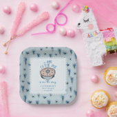 Assiettes En Carton Blue Little Cutie Pie Automne Bébé Garçon Douche (Fête)