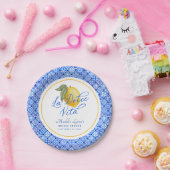 Assiettes En Carton Blue Méditerranée La Dolce Vita Fête de Mariage (Fête)