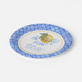 Assiettes En Carton Blue Méditerranée La Dolce Vita Fête de Mariage (Angle)
