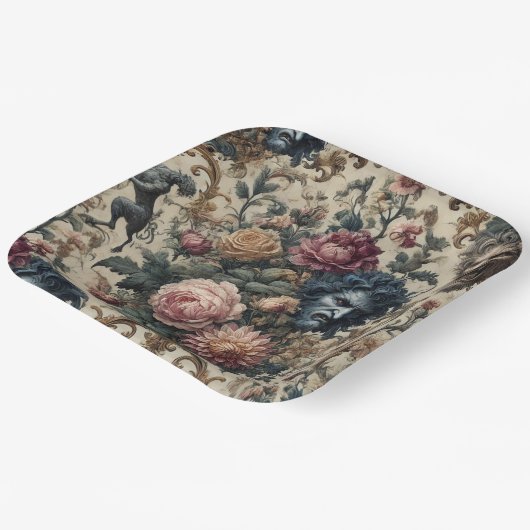 Assiettes En Carton Blue Moon Grimoire – Gothic Victorian (Angulaire)