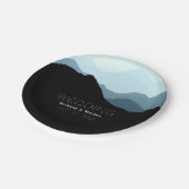 Assiettes En Carton Blue Mountain Range, Mariage rustique (Angle)