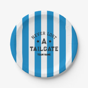 Assiettes En Carton Blue Never Love A Tailgate Custom Team Jour
