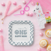 Assiettes En Carton Blue ONE Happy Dude Fête d'anniversaire Plaques (Fête)