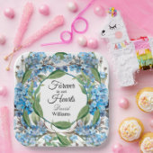 Assiettes En Carton Blue Oubliez Moi Pas Fleurs Funérailles (Fête)