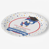Assiettes En Carton Blue Owl Kindergarten Graduation (Angle)